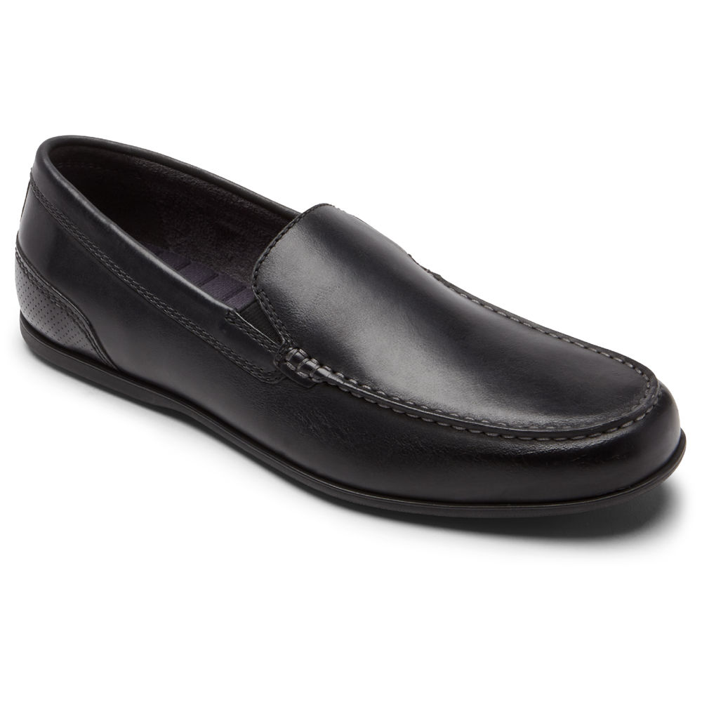 Rockport Singapore Mens Slip-On - Malcom Venetian Black - VH1683475